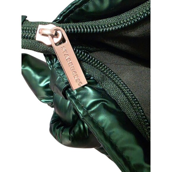 NWT - Starbucks Limited Edition Green Quilted Tote Bag With "Love Starbucks" Pri - Picture 5 of 6